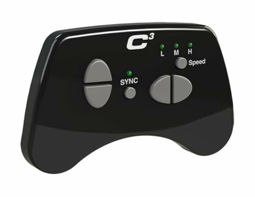 Black speed controller with buttons and LED indicators